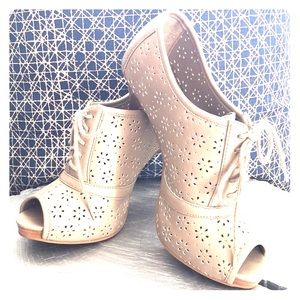High Heeled Perforated Shoes